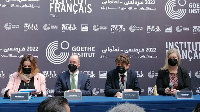 French, German institutes launch annual cultural program in Kurdistan, Jan. 22, 2022. (Photo: Kurdistan 24) 